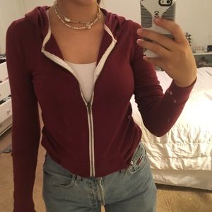 Maroon Brandy Melville Jacket